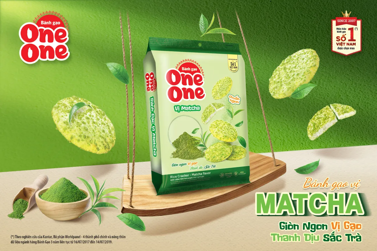 One One Ra Mắt Bánh Gạo Vị Matcha Mới – Giòn Ngon Vị Gạo, Thanh Dịu Sắc Trà