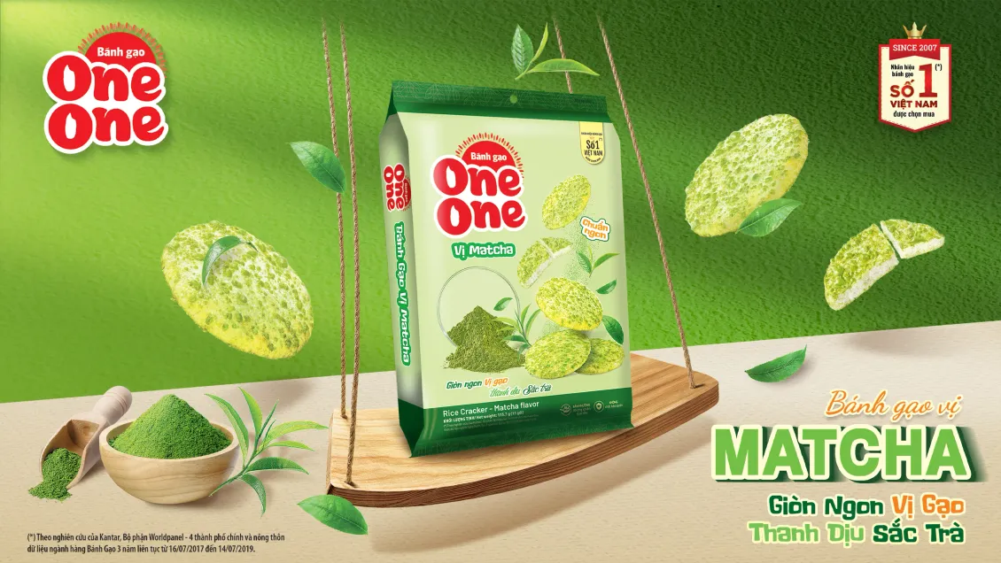 Bánh gạo vị matcha