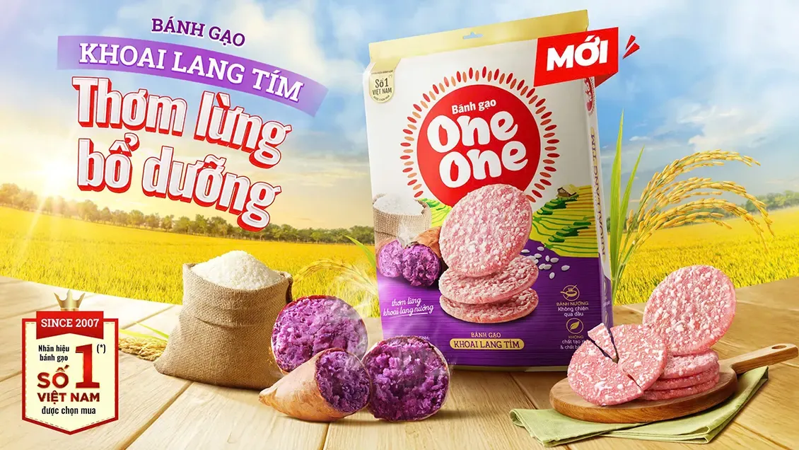 Bánh gạo khoai lang tím